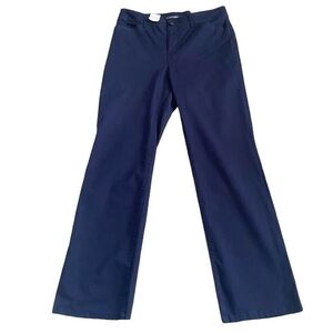 CROFT & BARROW Secretly Slimming Stretch Straight Leg Pants Navy Size 8 NWT